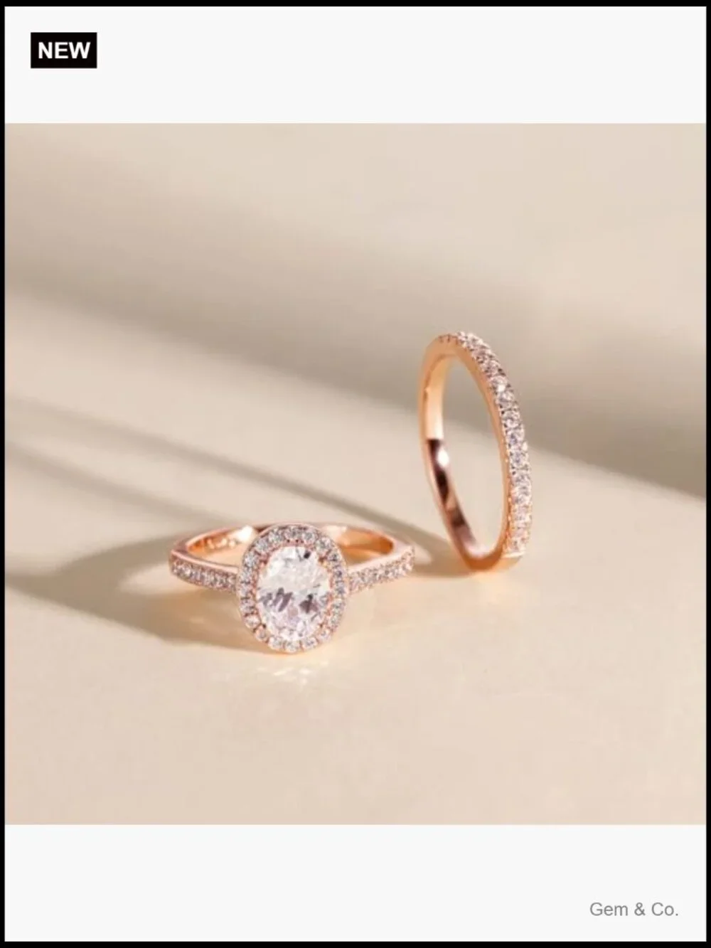 1.5CT Oval CZ Bridal Ring Set 925 Sterling Silver Engagement Wedding Band